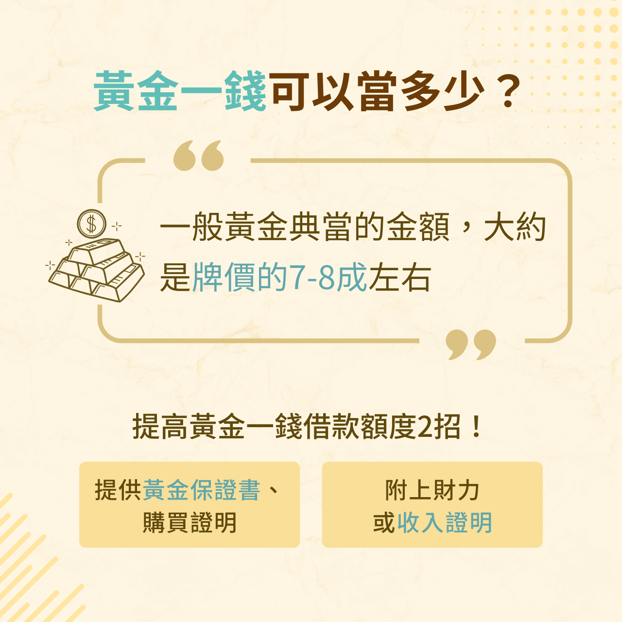 如何提高黃金一錢借款額度